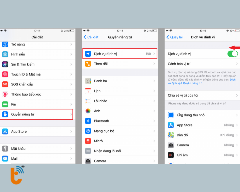 Tắt định vị khi không cần thiết