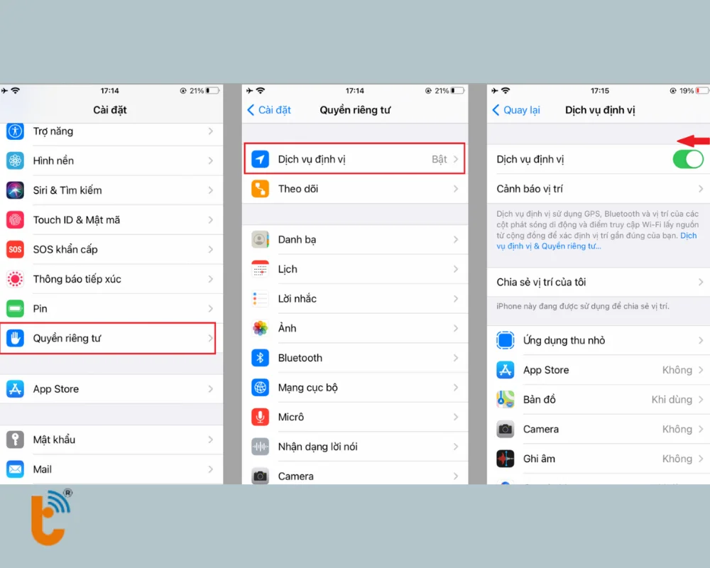 Tắt định vị khi không cần thiết