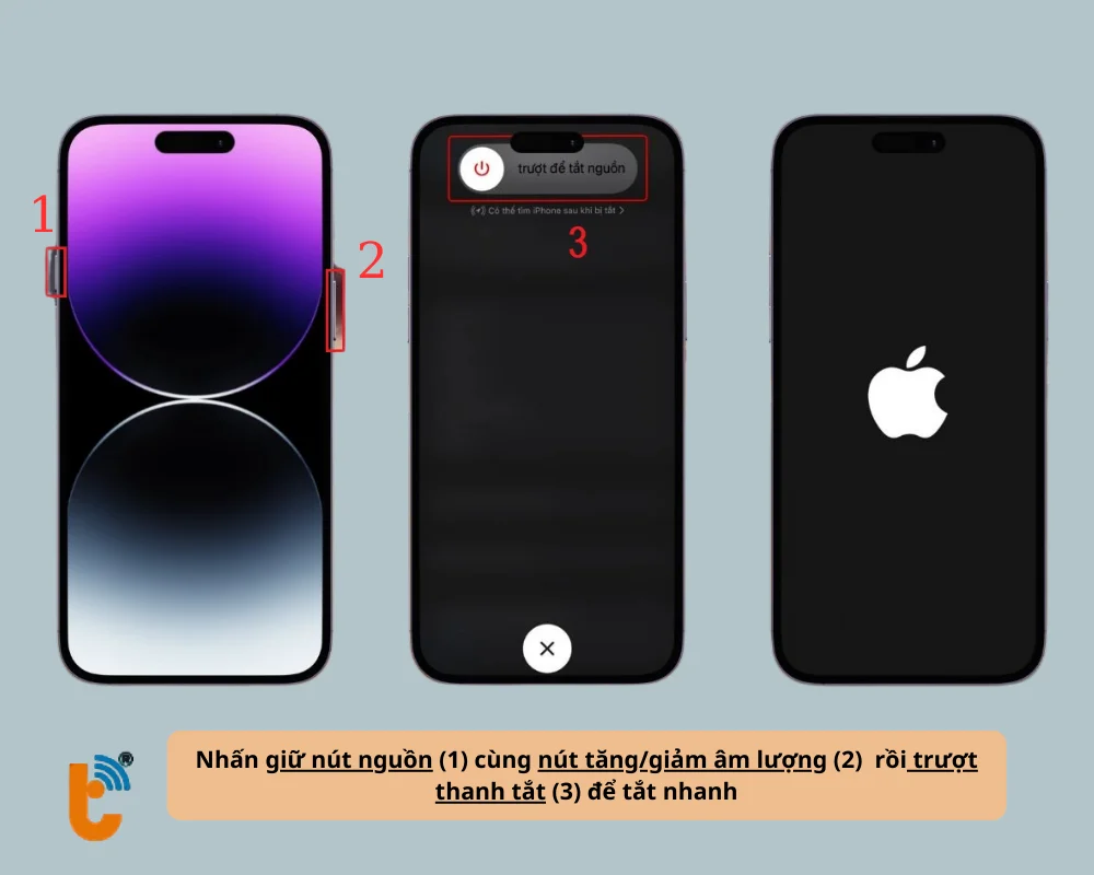 Tắt nguồn iPhone 14 Pro Max