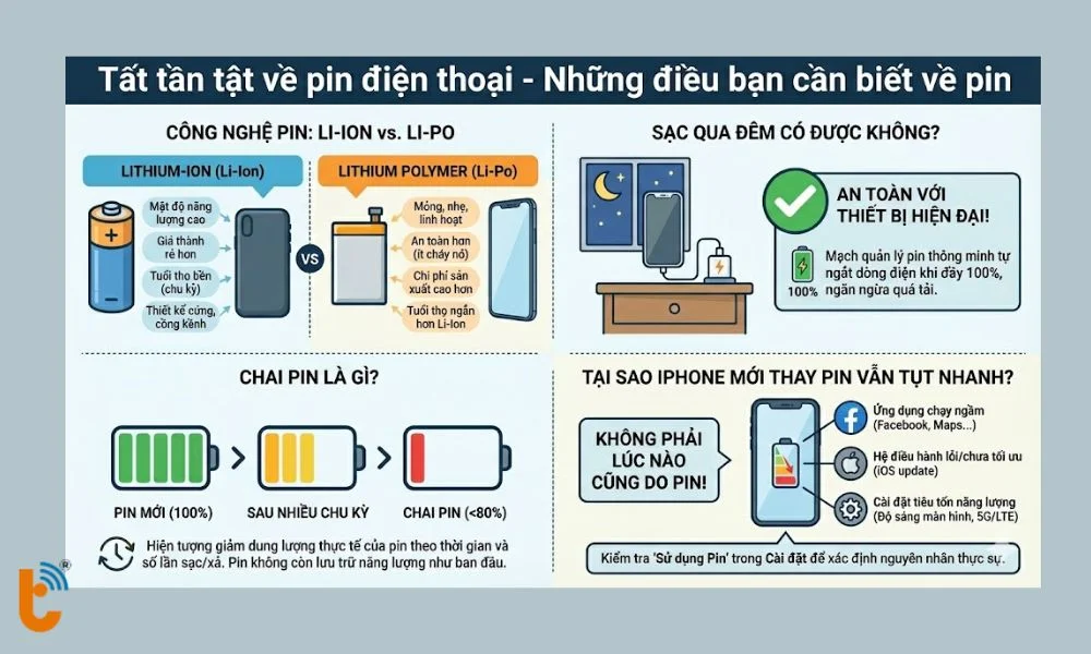 Những điều cần biết về pin điện thoại 