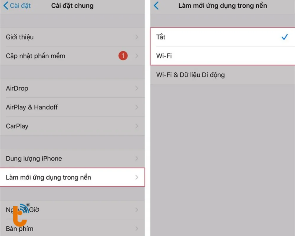 Tắt ứng dụng nền