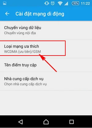 Lựa chọn loại mạng yêu thích của bạn