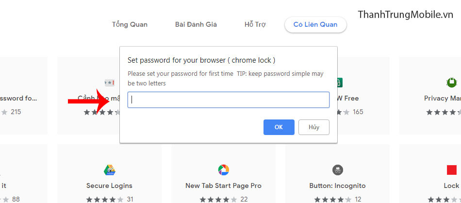 Hướng dẫn cài đặt mật khẩu cho trình duyệt Chrome, Cốc Cốc