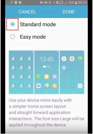 Chọn Chế độ đơn giản (Easy Mode).