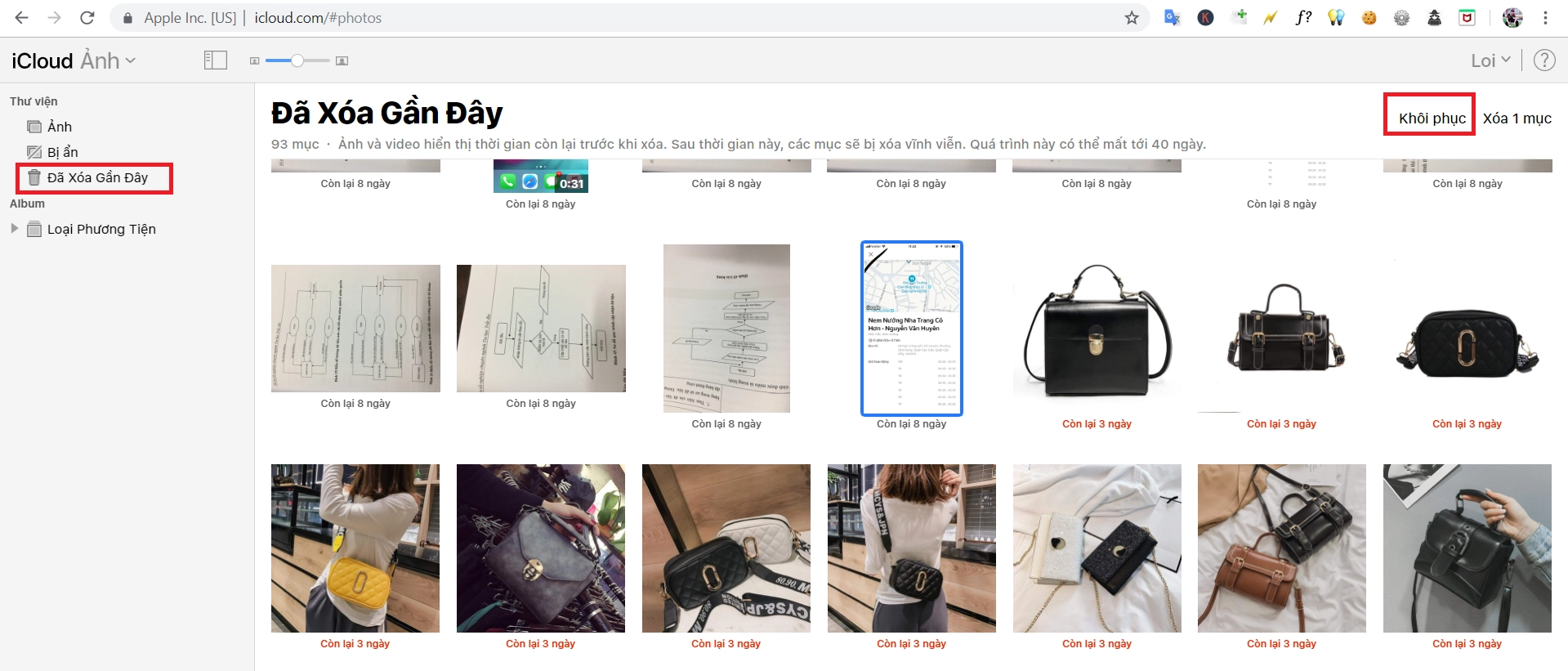 cách khôi phục ảnh đã xóa trên iCloud 8