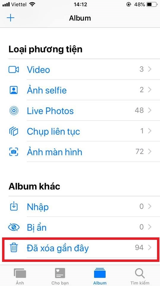 cách khôi phục ảnh đã xóa trên iCloud 1