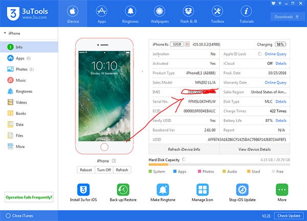 kiểm tra imei iphone 7