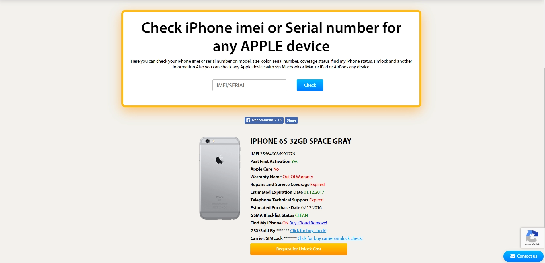 kiểm tra imei iphone 2