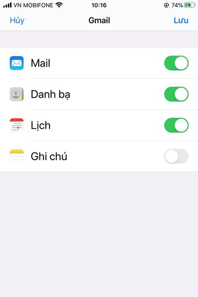 đồng bộ danh bạ iPhone lên gmail bước 6