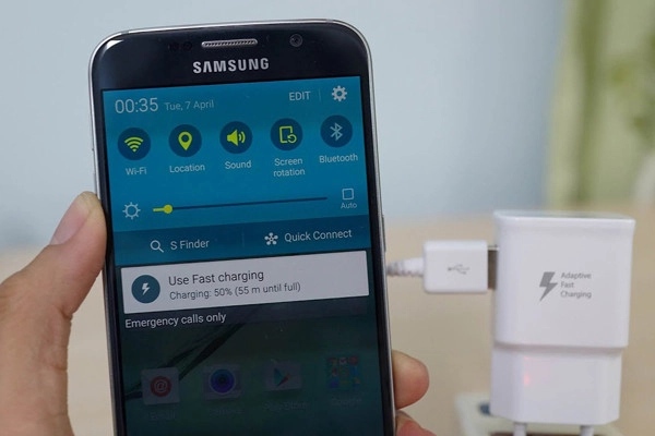 Sạc nhanh trên điện thoại