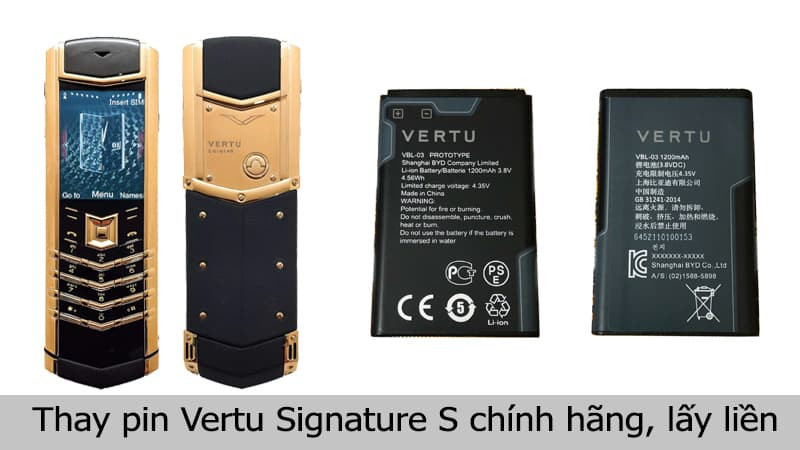 Thay pin Vertu Signature S chính hãng, lấy liền