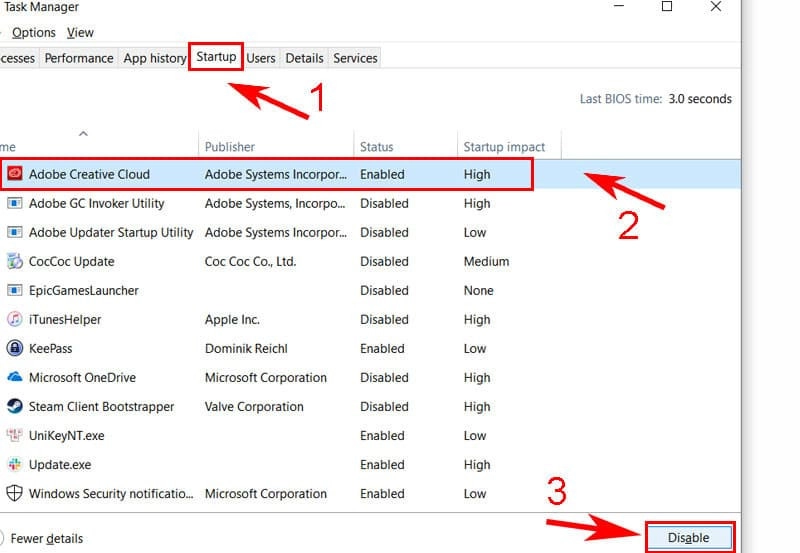 Tắt chương trình khởi động cùng hệ thống Windows 10 | Hình 4
