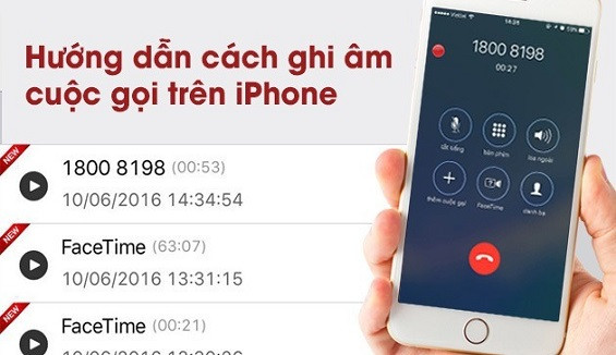Hướng dẫn ghi âm cuộc gọi trên iPhone 6 dễ dàng nhất
