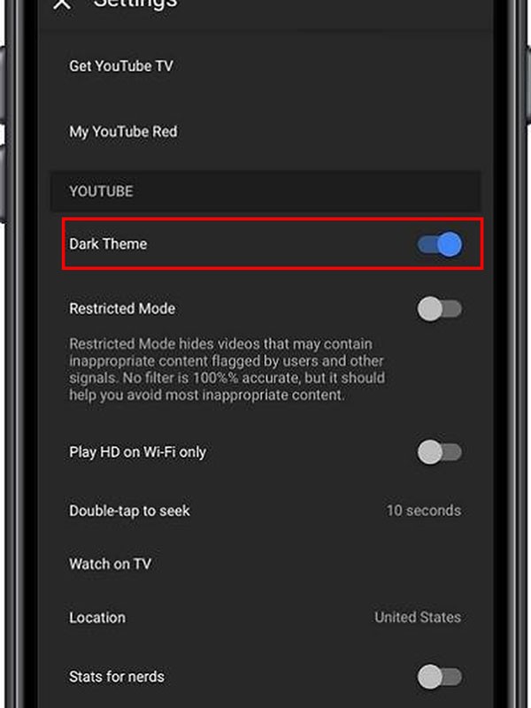 Bước 3: Cách bật chế độ tối của YouTube trên iPhone