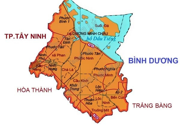 Địa giới hành chính tỉnh Tây Ninh