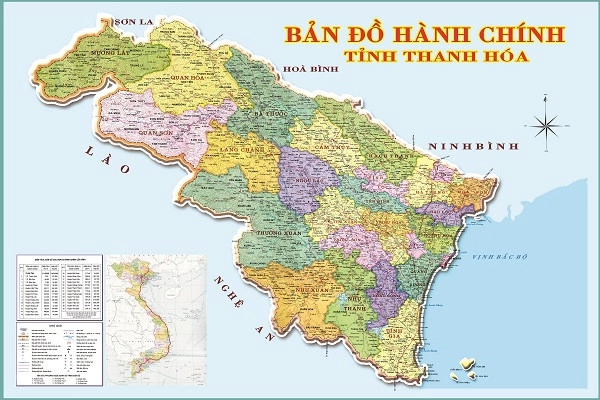Bản đồ địa giới hành chính Thanh Hóa