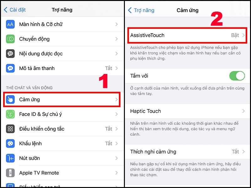Tùy chính AssistiveTouch trên iPhone
