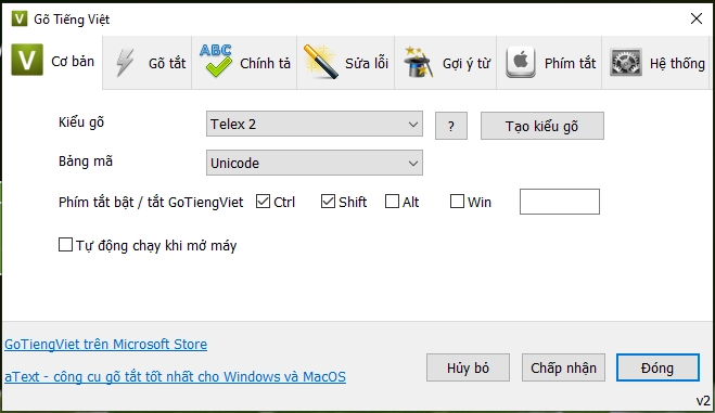 Gõ tiếng việt cho HTKK