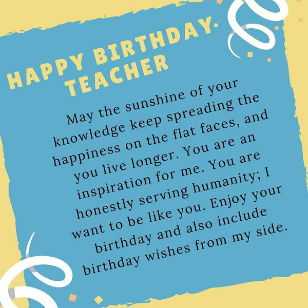 Thiệp chúc mừng sinh nhật cô giáo Tiếng Anh - mẫu 6