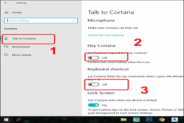 Tắt Cortana trên laptop win 10