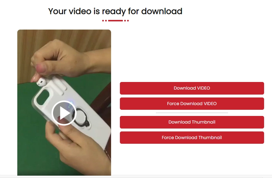 Và chọn Dowload Video