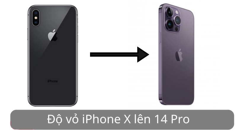 Độ vỏ iPhone X, Xs lên 14 Pro