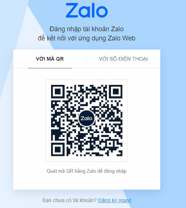 Đăng nhập Zalo qua web