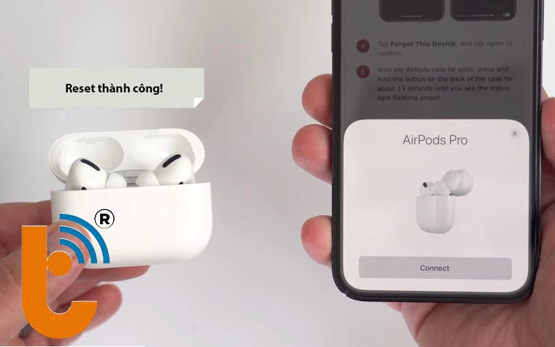 Reset lại AirPods