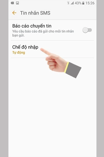 Bước 6: Chế độ nhập