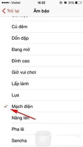 Chọn nhạc chuông cho báo thức