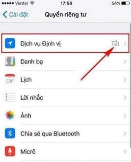 Bật Dịch vụ Định vị