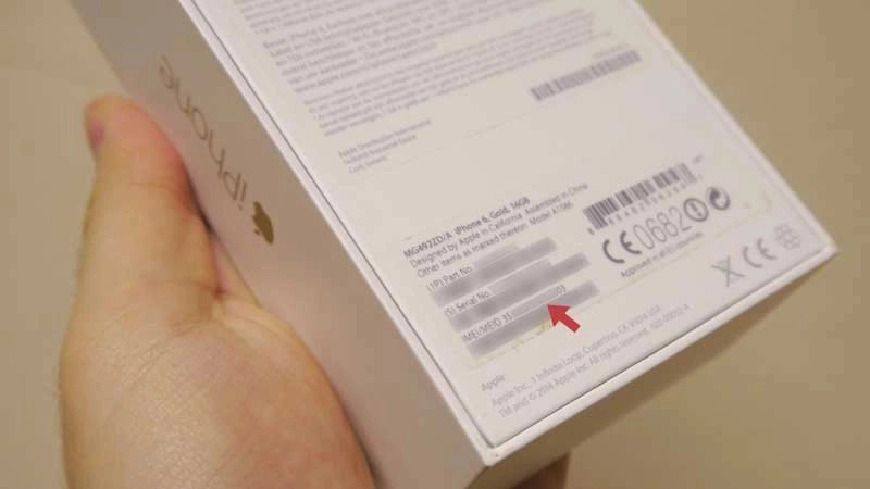 Check imei cho iPhone 8 và iPhone 8 plus trên vỏ hộp đựng máy