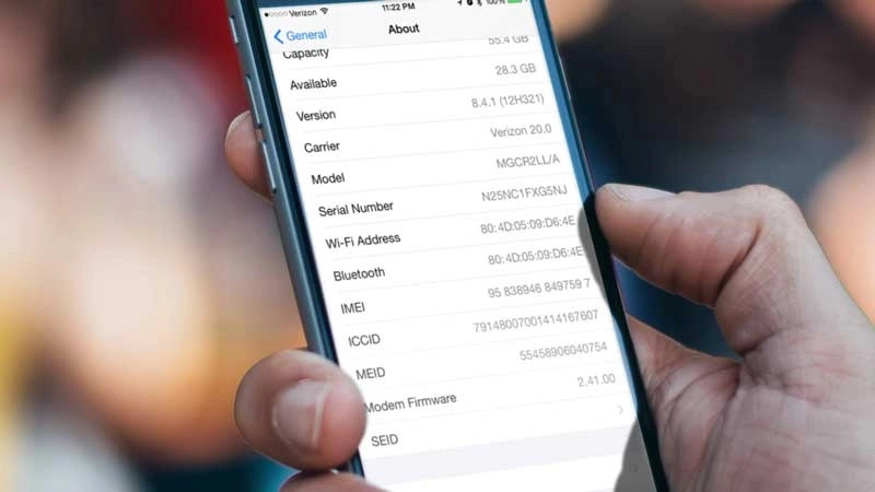 Lấy số IMEI thông qua cài đặt điện thoại