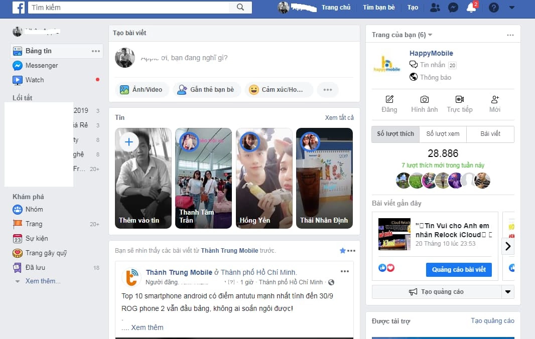 Đăng nhập facebook của bạn