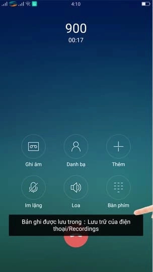 Thông báo sẽ tự động hiện lên