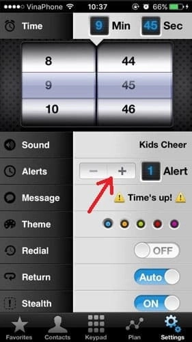 Thiết lập số lần thông báo nhắc đến giờ hẹn
