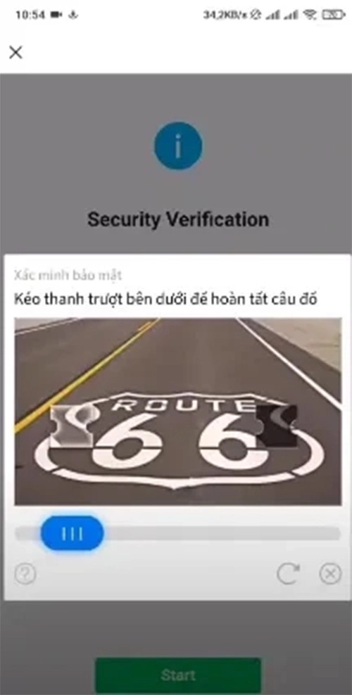 Tại màn hình có xác nhận mã Captcha