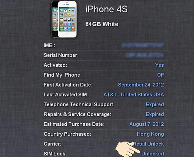 bản iPhone 5s đã unlock
