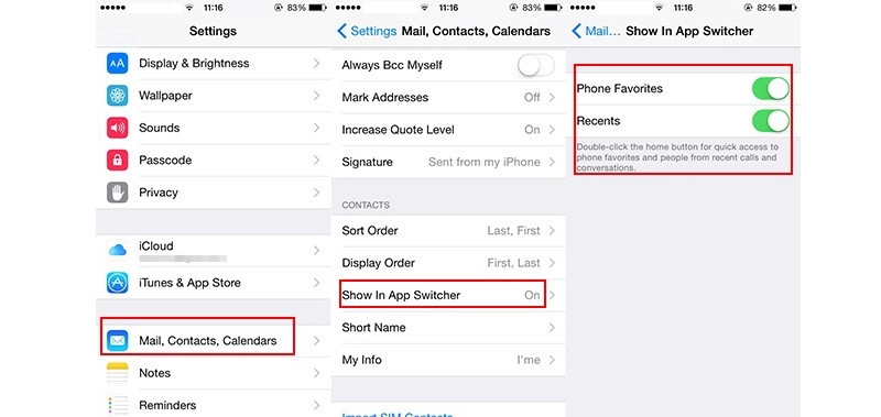 bạn cần bật mục Gần đây