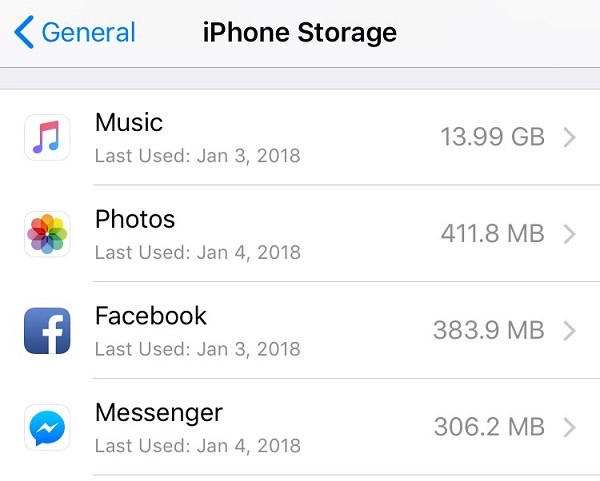 Bộ nhớ bị đầy do dung lượng bộ nhớ quá nhỏ