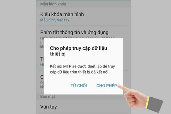 Chọn cho phép để có thể bắt đầu kết nối