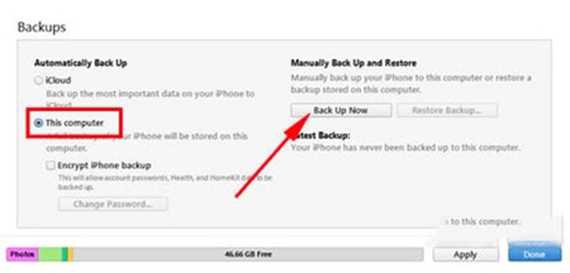 Để tạo 1 bản sao lưu tất cả dữ liệu trên máy tính