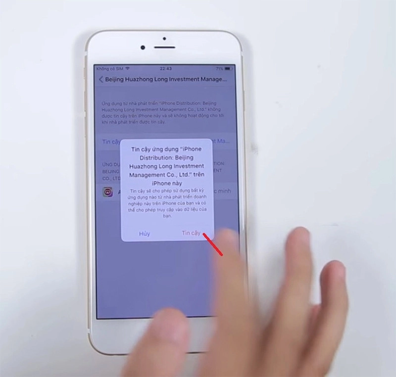 Chọn Tin cậy ứng dụng cho AirShou