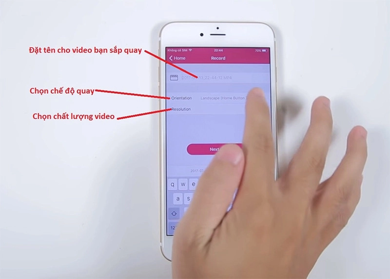 Các bạn chọn setup video