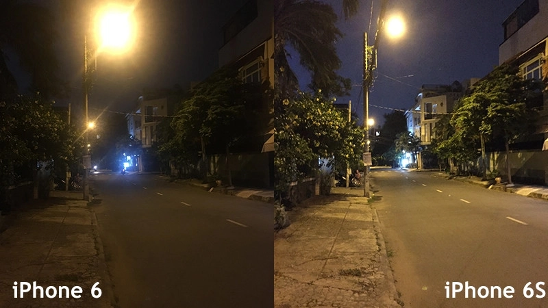 Ảnh chụp ban đêm thiếu sáng bằng iPhone 6 và iPhone 6S