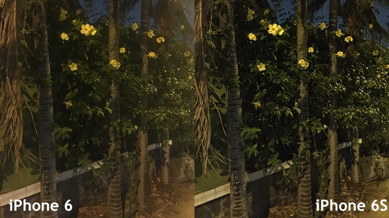 So sánh  iPhone 6 và iPhone 6S Ảnh chụp ban đêm  thiếu sáng 