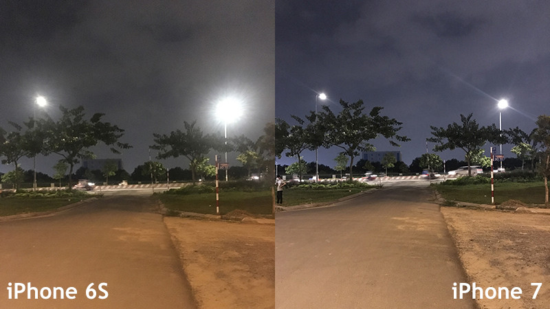 Ảnh chụp ban đêm và thiếu sáng giữa iPhone 6S và iPhone 7