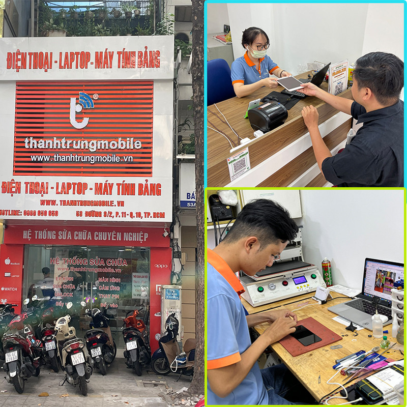 Đội ngũ  kỹ thuật sửa iPhone tại Thành Trung
