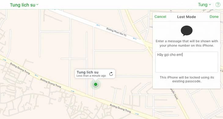 Gửi tin nhắn đến iPhone của bạn