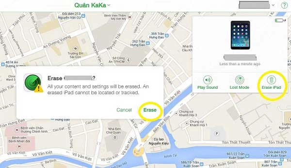 vị trí hiện tại của iPhone